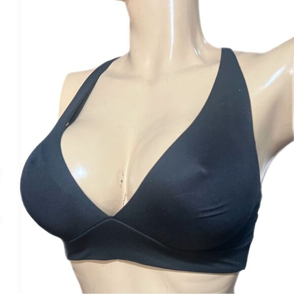 Victorias Secret Supersoft Unlined plunge Wire free Bralette Bra Black 36B - Picture 2 of 7